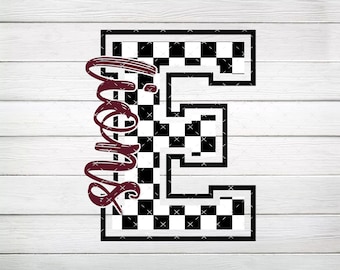 E Lions Checkered PNG