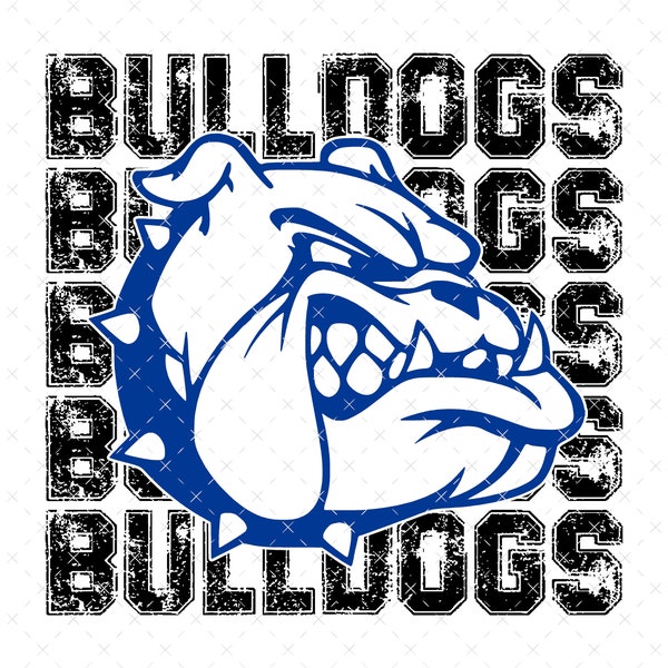 Bulldogs PNG, TX Spirit PNG, Black and Blue png, Digital File, Instant Download