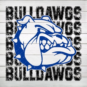 Bulldawgs PNG, Black and Blue png, Digital File, Instant Download