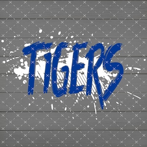 Tijgers blauw met witte splatter achtergrond, png, digitaal bestand, instant download