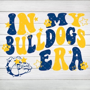 In My Bulldogs Era Blue & Gold PNG