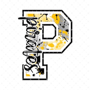 Paint Splatter Pirates PNG, TX Spirit PNG, Black and Yellow png, Digital File, Instant Download