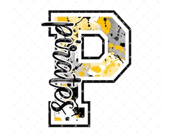 Paint Splatter Pirates PNG, TX Spirit PNG, Black and Yellow png, Digital File, Instant Download
