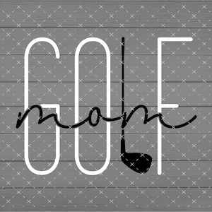Golf Mom white/black PNG & SVG, Digital File, Instant Download