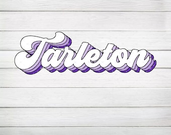 Tarleton Stacked Script Shades of Purple PNG y SVG, archivo digital, descarga instantánea