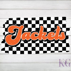 Jackets Checkered Background PNG, Orange