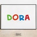 Dora Lettering Dora Font - Dora SVG - Playful Kids Letters, Funny Cartoon Alphabet ...