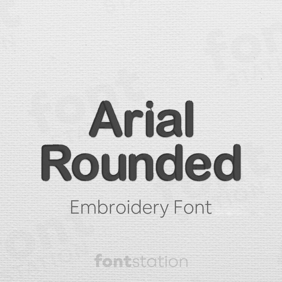 Arial Rounded Embroidery Font - Block Letters - Small & Large Machine ...