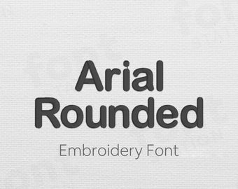 Arial Rounded Embroidery Font - Block Letters - Small & Large Machine Embroidery Alphabet - 10 Sizes - BX, PES + 9 formats
