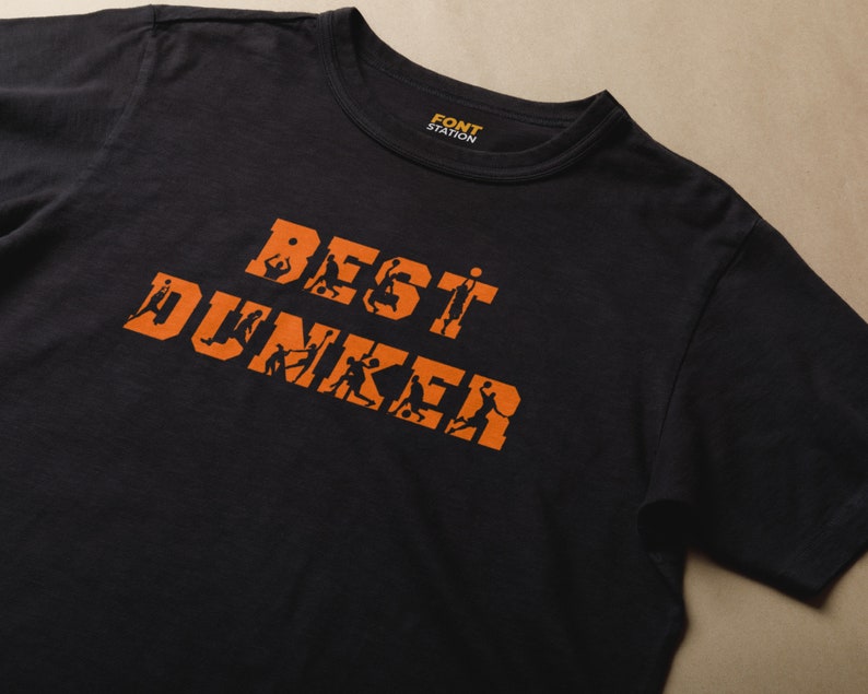 Otf Dunks Basketball Font - Basket Dunk SVG - Cricut Silhouette Font - Modern ...