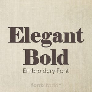 Fuente elegante y llamativa para bordar, 9 tamaños (BX, PES + 9 formatos), letras serif para bordar, alfabeto vintage con monogramas para bordar a máquina.