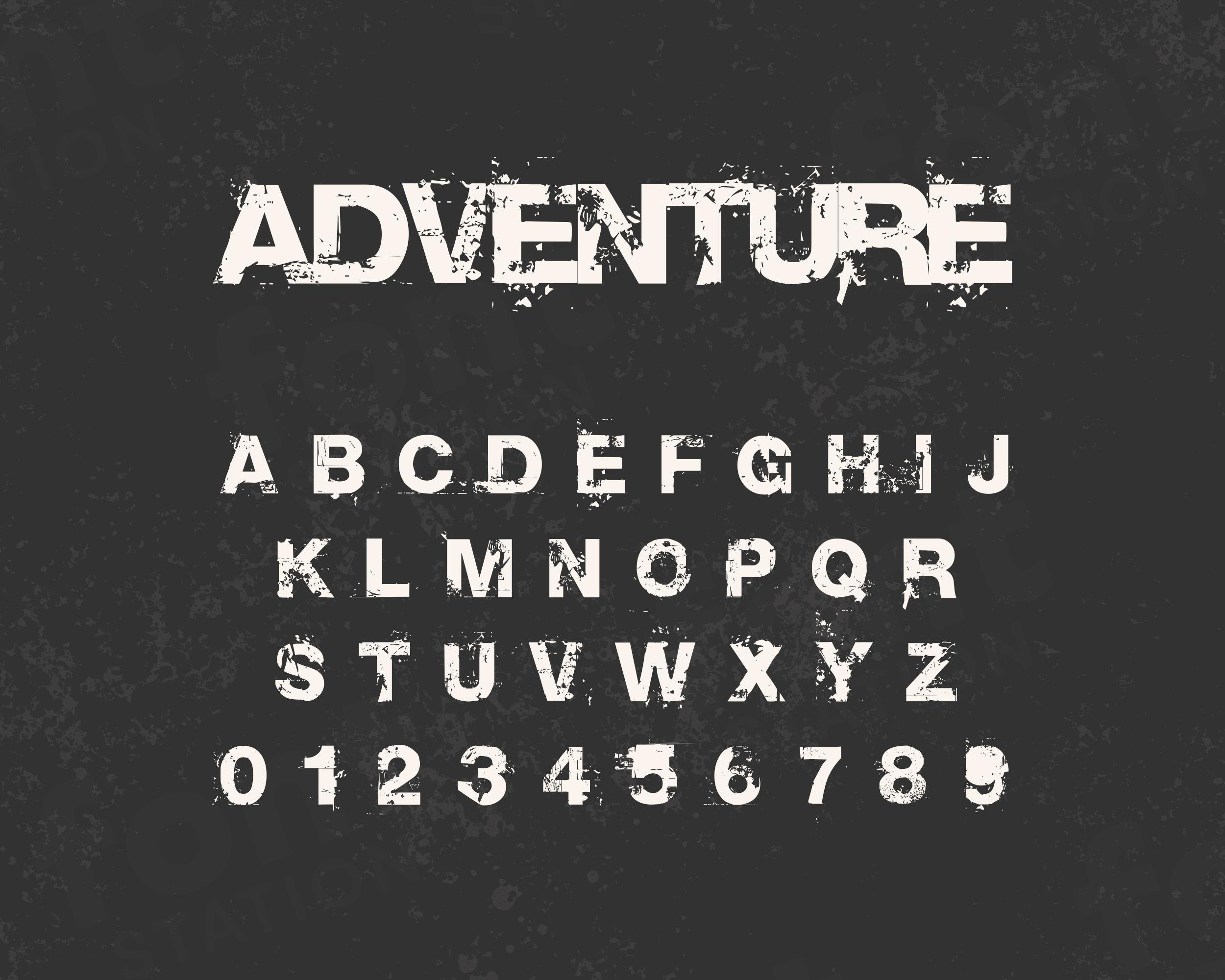 アドベンチャー フォント - アドベンチャー SVG - Cricut シルエット