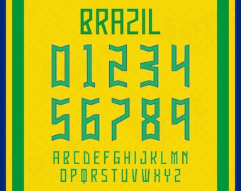 Buy Brazil Soccer Font Brazil Football Font World Cup Football