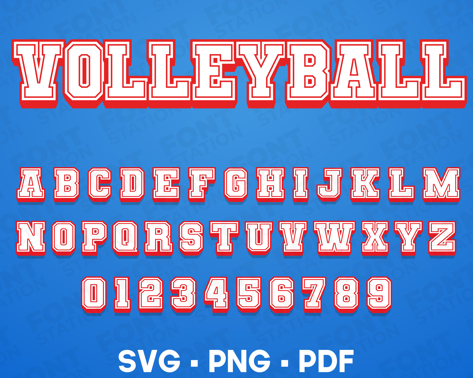 Volleyball Font SVG PNG Volley Sublimation Text Volleyball Etsy