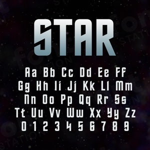 スターフォント - スターSVG - ギャラクシーSF文字、モダンスペースアルファベット - TTF OTFファイル - 即時ダウンロード - Canva、Cricutなどのためのフォント