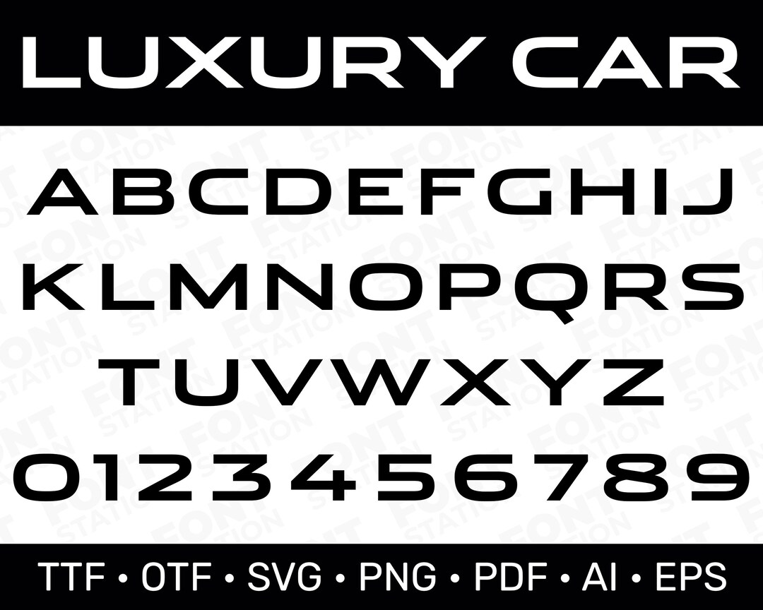 Luxury Car Font Modern Font SVG Cricut Silhouette Font Etsy