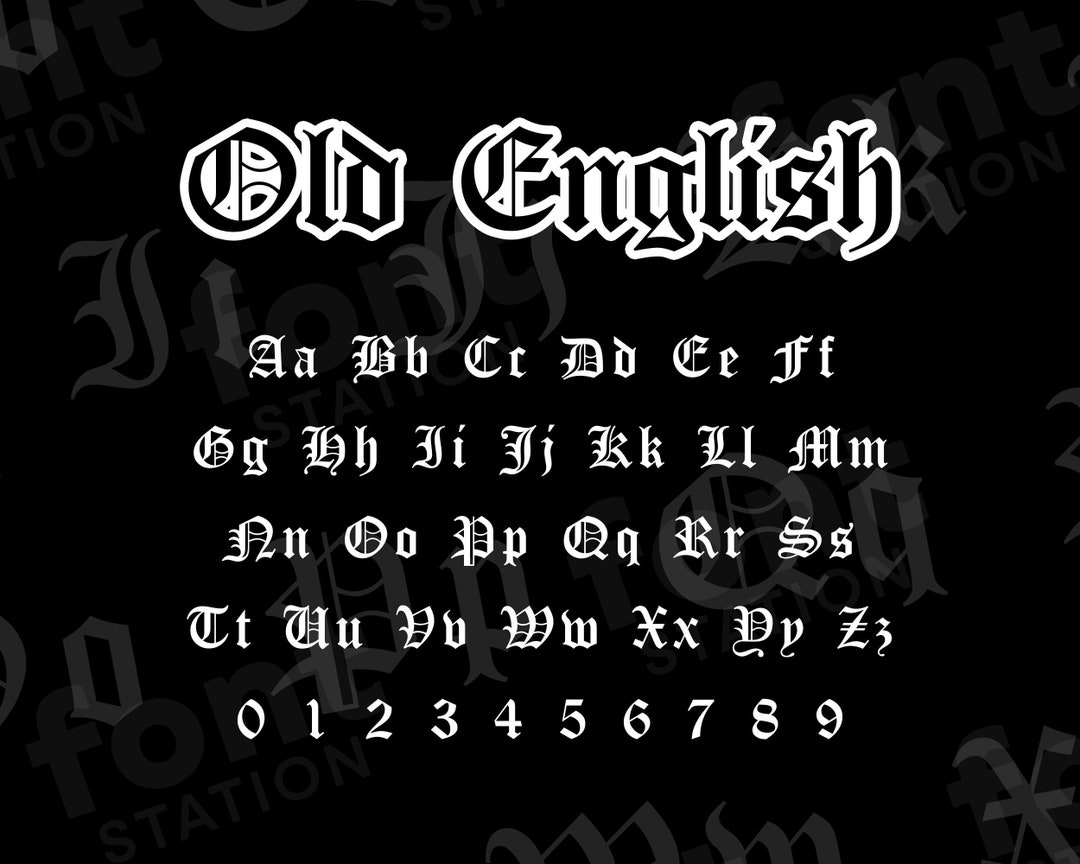 Old English Font Gothic Font Cricut Silhouette Font Gothic