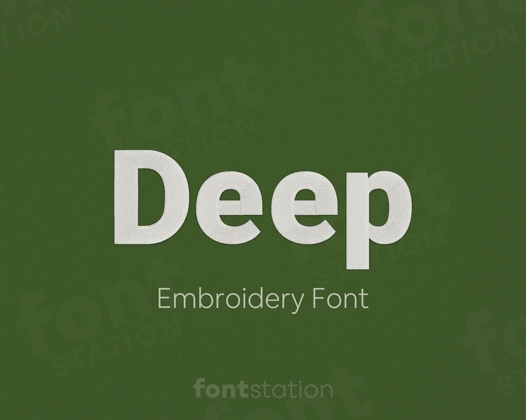 Deep Embroidery Font - Block Embroidery Font, Bold Letters - Fat ...