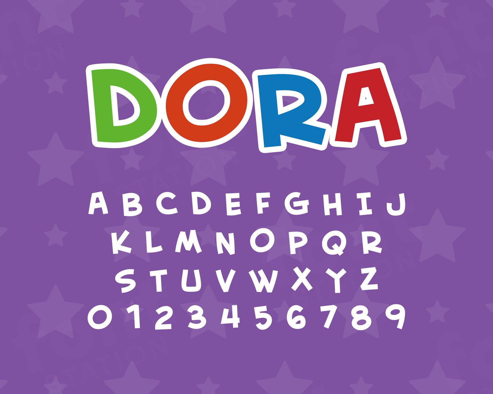 Dora Font - Dora SVG - Playful Kids Letters, Funny Cartoon Alphabet ...