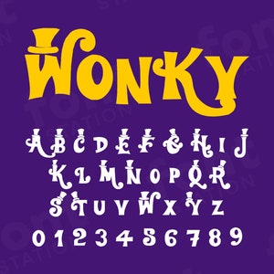 Wonky Font - Wonky SVG - Letras de fantasía divertidas, alfabeto infantil divertido - Archivos TTF OTF - Descarga instantánea - Fuente para Canva, Cricut y más