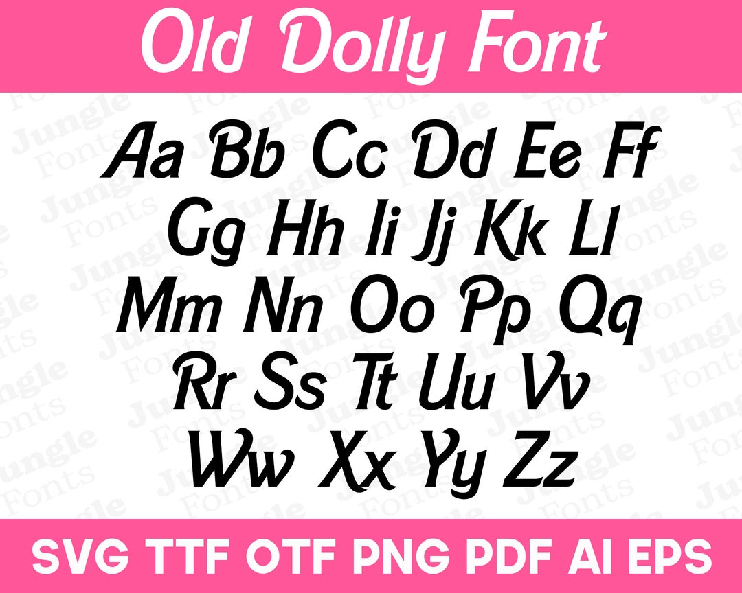 Dolly Font Dolly SVG Dolly Cricut Silhouette High Quality Etsy UK