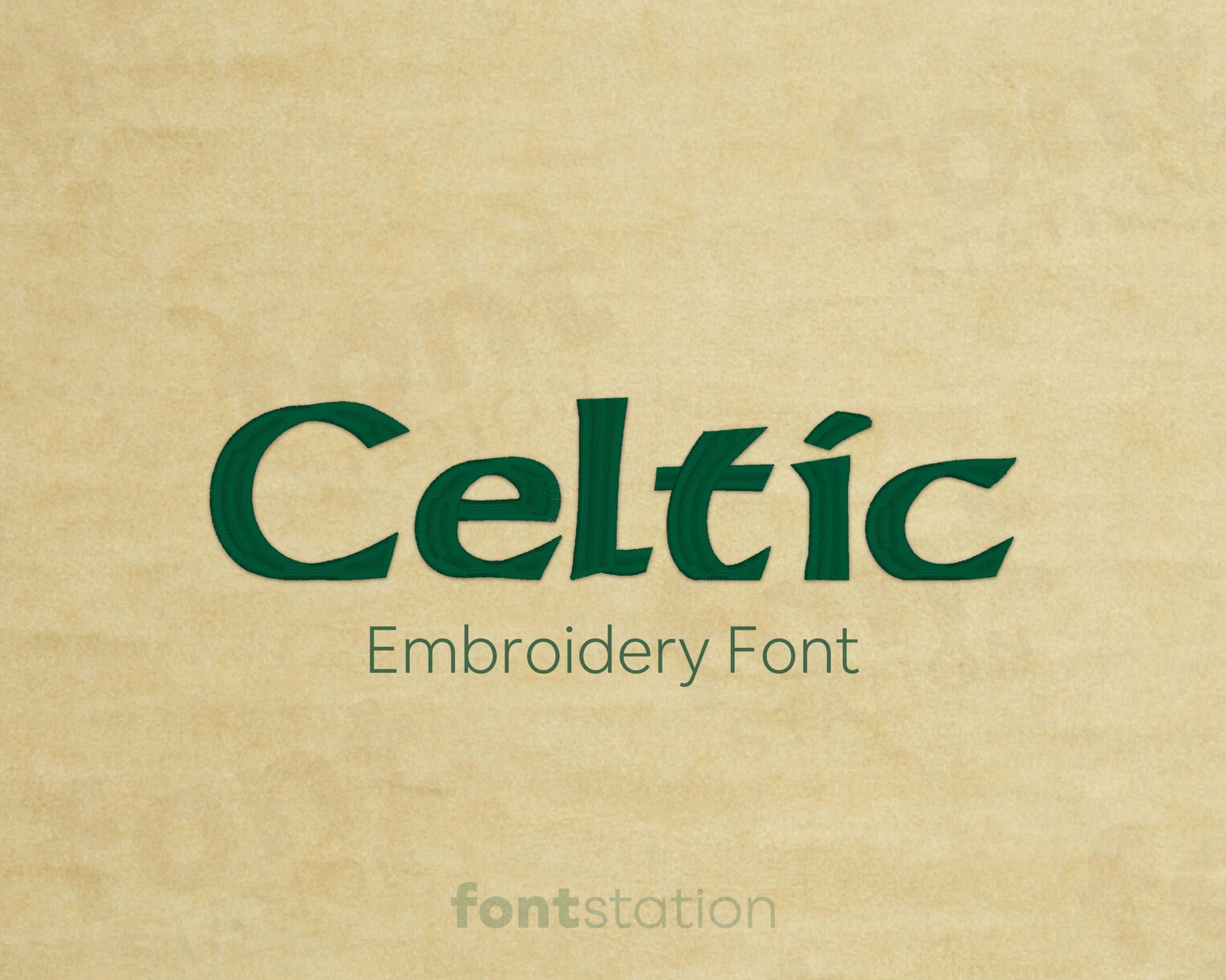 Celtic Embroidery Font - Celtic Letters - Irish Machine Embroidery ...