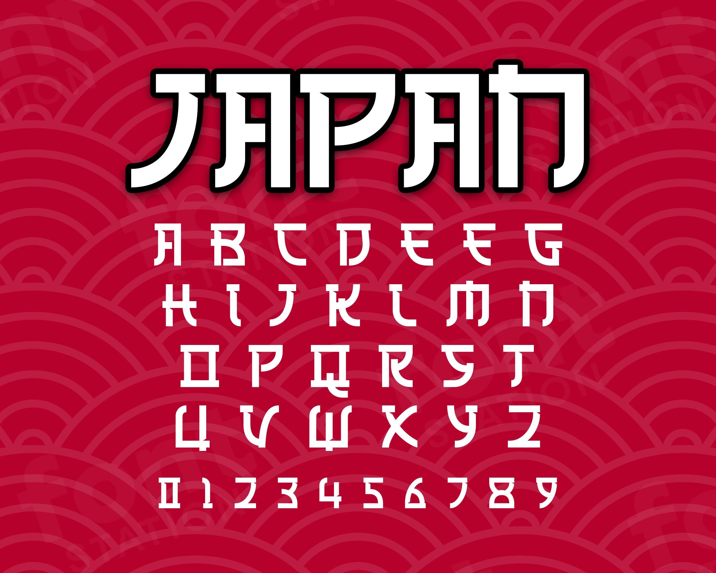 Japan Font - Japanese Font - Cricut Silhouette SVG - Asian Letters