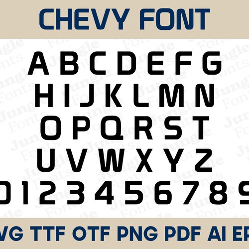 Chevy Font Chevy SVG Chevy Cricut Silhouette High Quality - Etsy