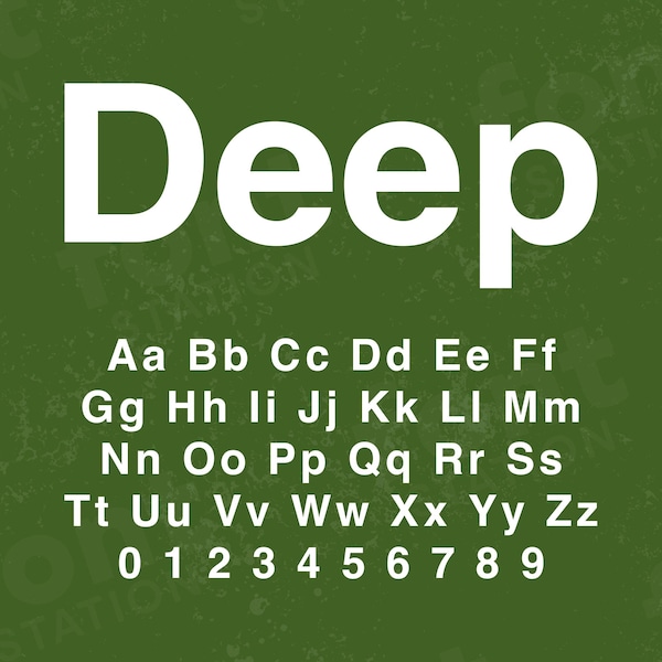 Deep Font - Deep SVG - Cricut Silhouette Font - Classic Letters, Sans Serif Alphabet - Installable TTF OTF Files - Instant Download