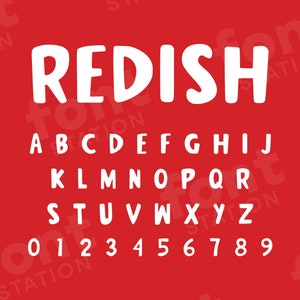 Redish Font - Cartoon SVG - Cricut Silhouette Font - Playful Letters, Kids Alphabet - Installable TTF OTF Files - Instant Download