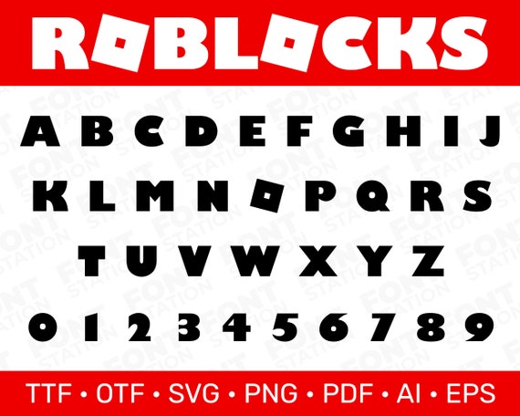 Roblox Letters number symbol character logo SVG digital file Alphabet  Cricut PNG