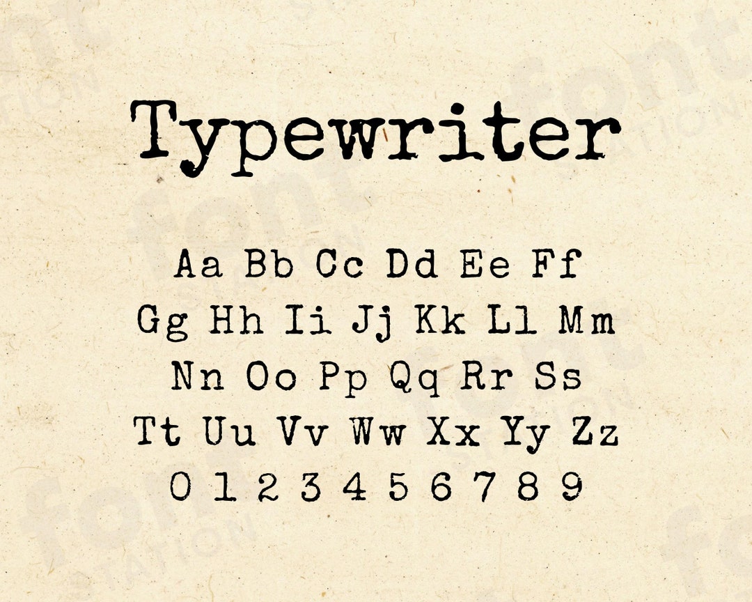 Typewriter Font Typewriter SVG Cricut Silhouette Font Writing Machine