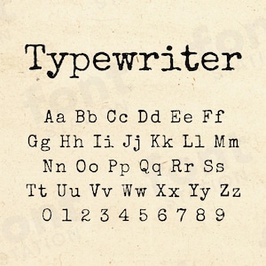 Typemachine lettertype - typemachine SVG - Cricut silhouet lettertype - schrijfmachine letters, vintage alfabet typen - installeerbare TTF OTF-bestanden
