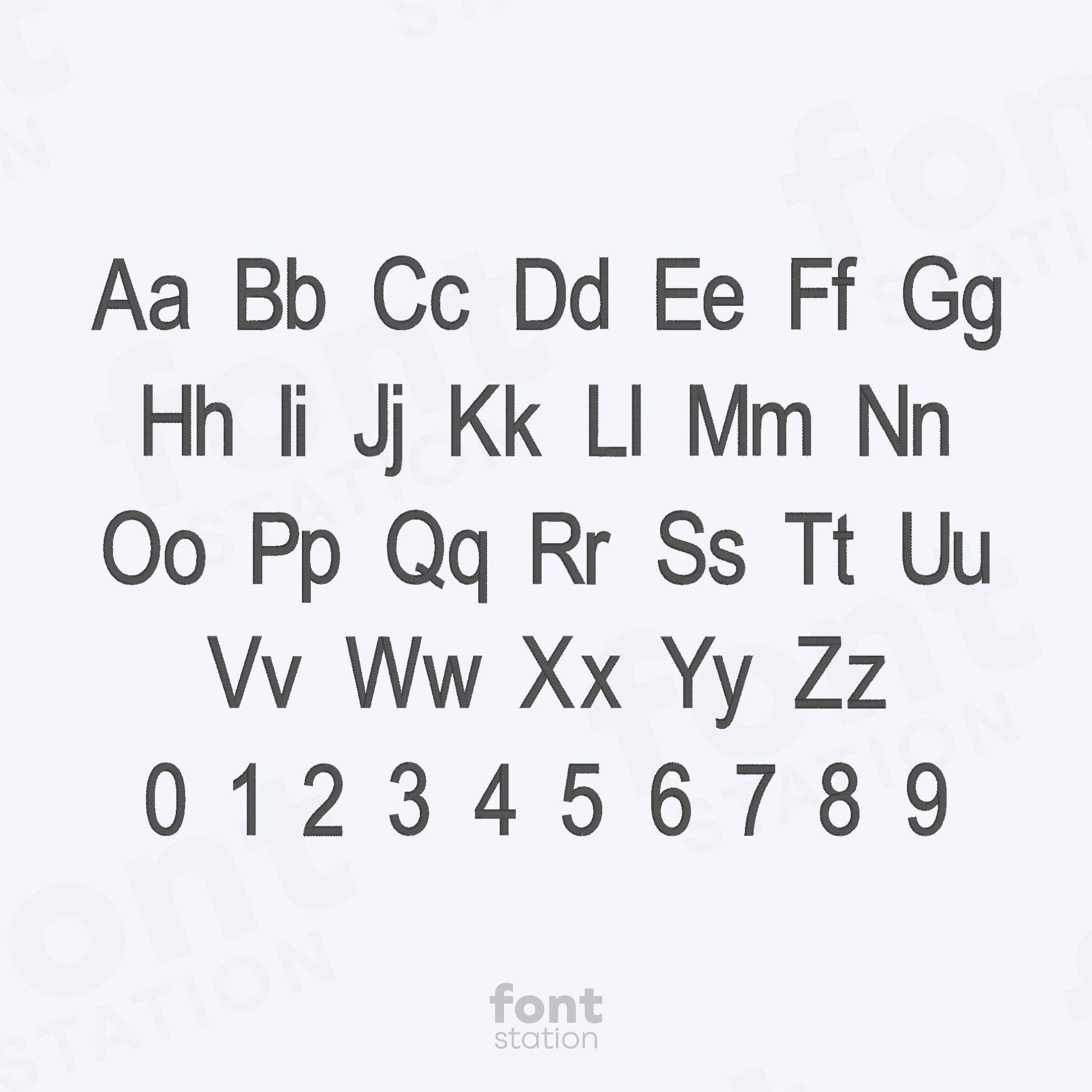 Arial Narrow Embroidery Font - 8 Sizes - BX, PES + 9 Formats - Clean ...