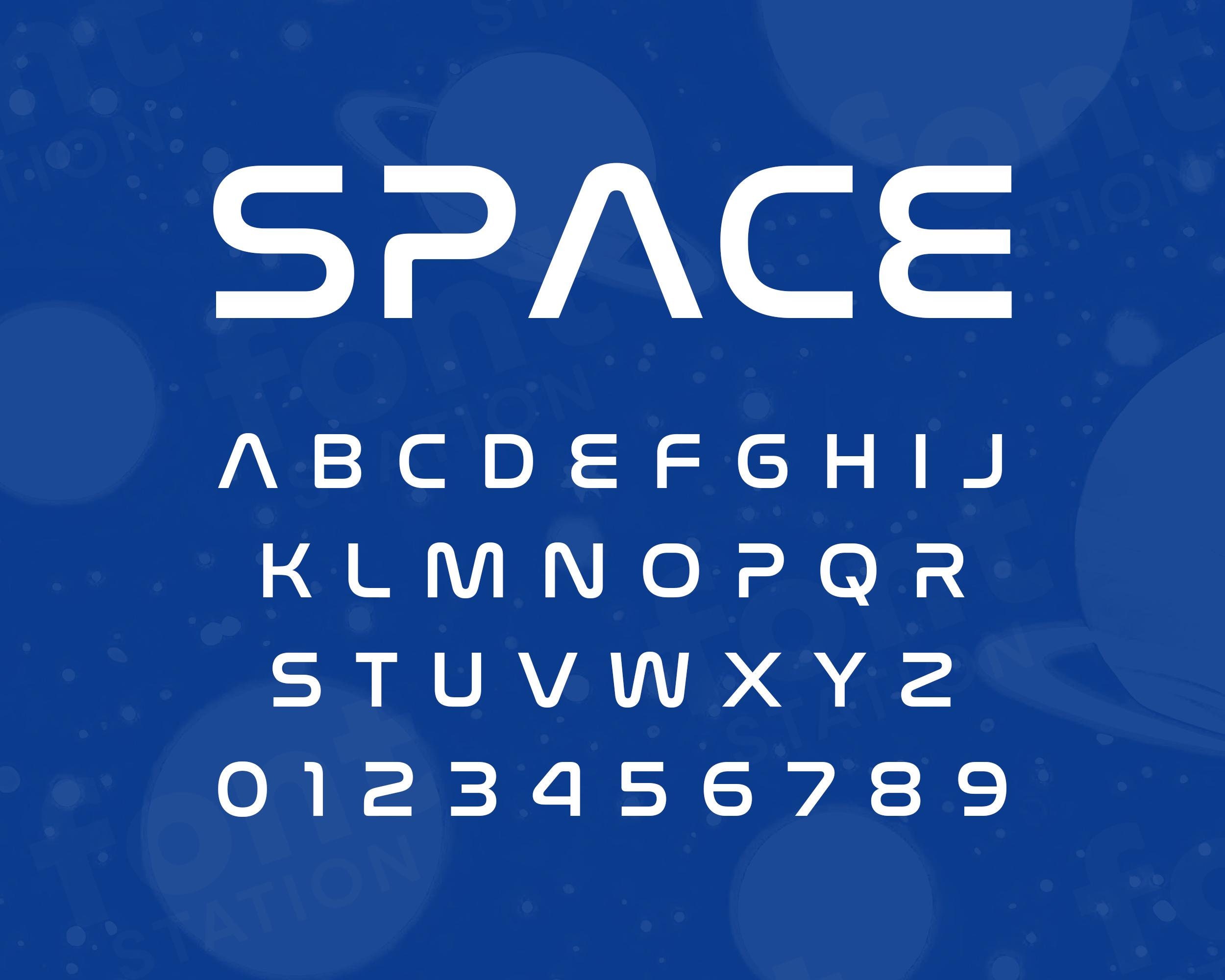 Nasa Font - Etsy