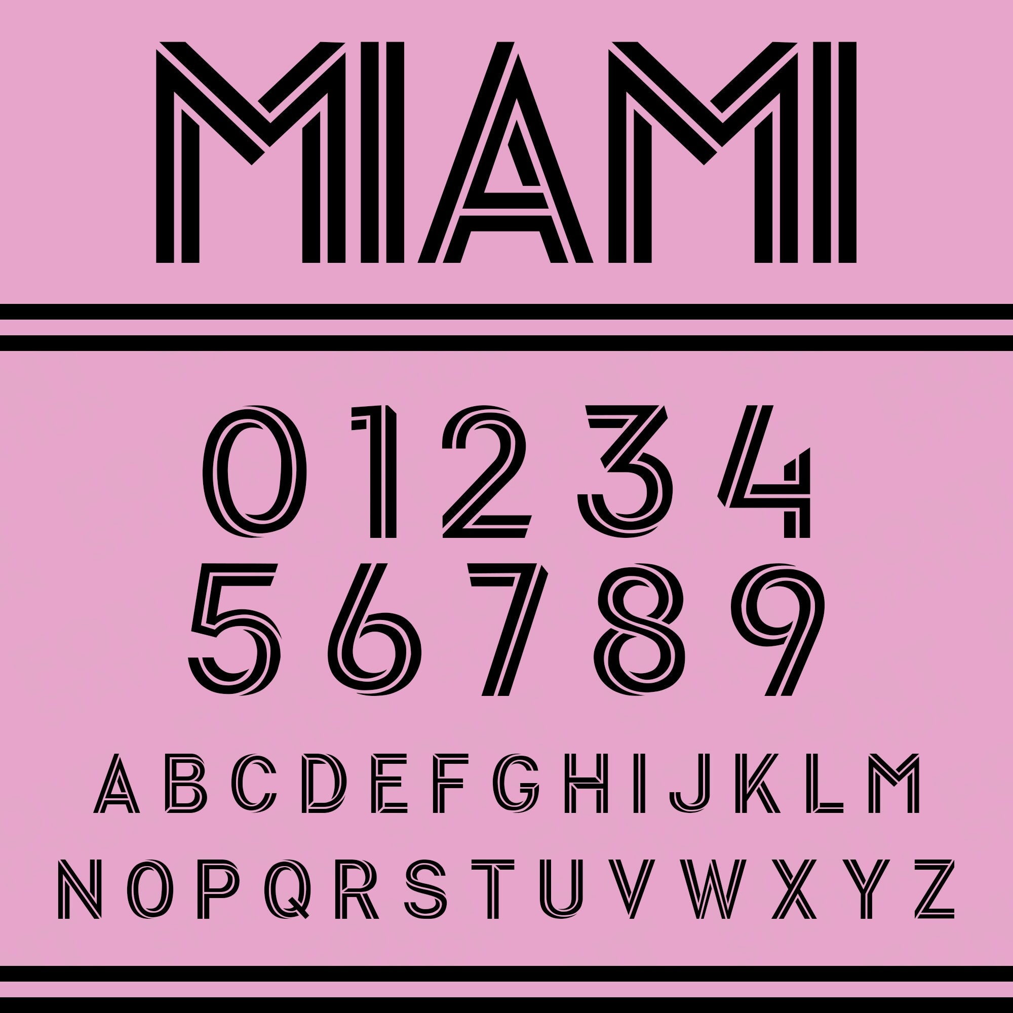 Football Font: Inter Miami 2023-2024 Font in 2023