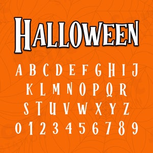 Fuente de Halloween - Halloween SVG - Cricut Silhouette Font - Spooky Letters, Pumpkin Alphabet - Archivos TTF OTF instalables - Descarga instantánea