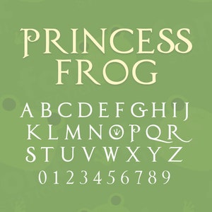 Froschkönig Schriftart - Froschkönig SVG - Cricut Silhouette Schriftart - Märchenbuchstaben, Prinzessin Alphabet - installierte TTF OTF Dateien - Download