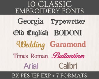 BUNDLES Embroidery Fonts
