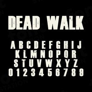 Dead Walk Schrift - Zombie SVG - Cricut Silhouette Schrift - beunruhigte Buchstaben, Alphabet - installierte TTF OTF Dateien - Instant Download