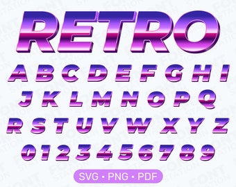 Retro 80s Digital Files SVG PNG JPG Clipart Cut Files - Etsy UK