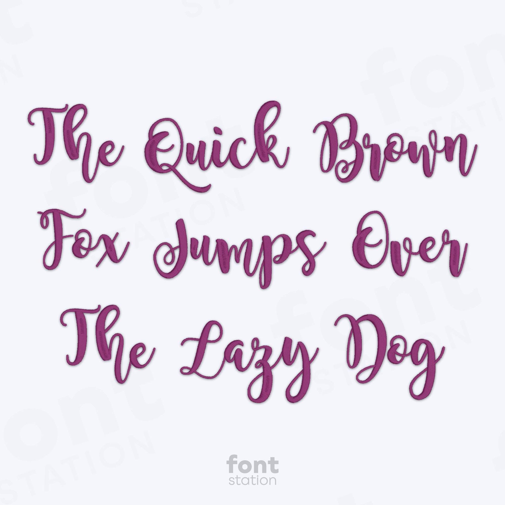 Magnolia Sky Embroidery Font - Script Embroidery Letters - Curly ...
