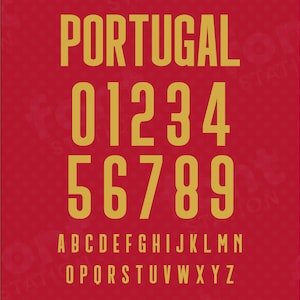 Portugal Soccer Font - Portugal Football Font - World Cup 2022 Football Shirt, Soccer Jersey - Letters, Numbers - svg png ttf otf