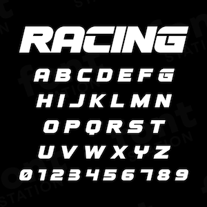 Racing-lettertype - Speed Racing SVG - moderne letters, sport, race-alfabet - TTF OTF-bestanden - direct downloaden - lettertype voor Canva, Cricut en meer