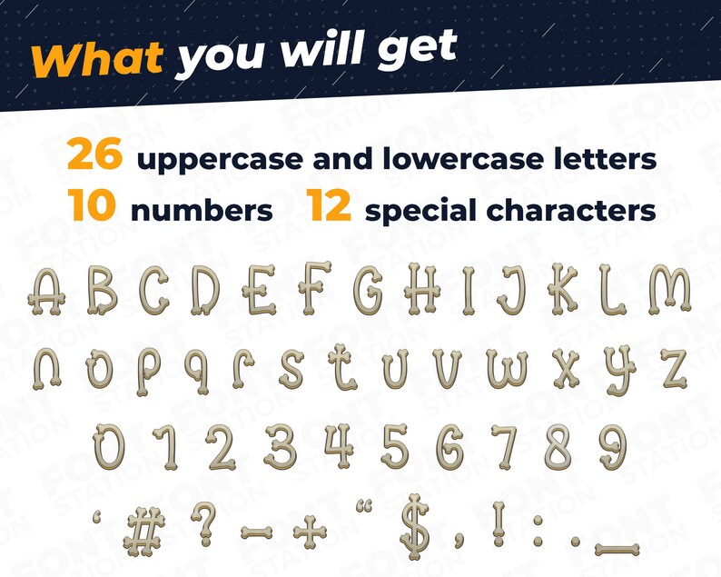 Skeleton Letters SVG, PNG - Bones Alphabet, Halloween Lettering, Skull ...
