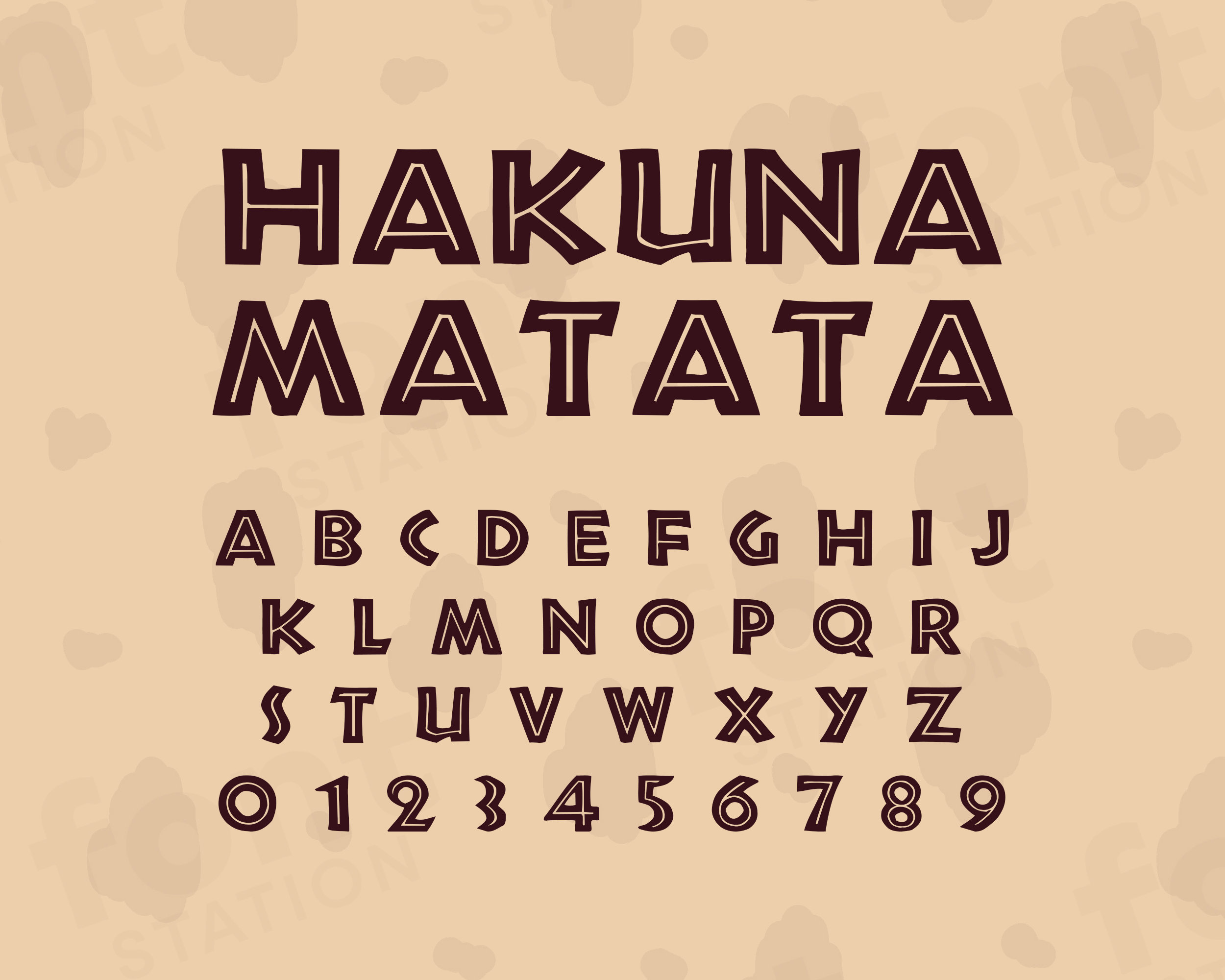 Hakuna matata font - Etsy 日本