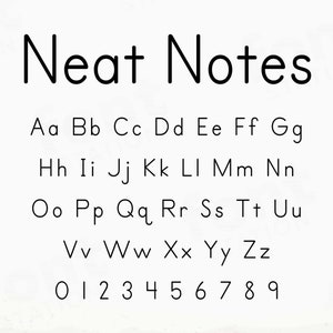 Fuente Neat Notes - Fuente para tomar notas - Fuente Goodnotes & Notability - Letras del planificador digital, Alfabeto Png - Archivos TTF OTF instalables