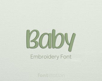 Baby Embroidery Font - Boys & Girls Embroidery Letters - Cute and Playful Machine Embroidery Alphabet - 8 Sizes - BX, PES + 9 formats