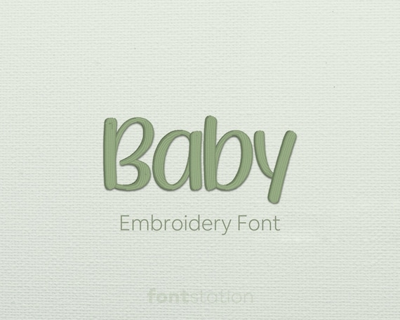 Baby Embroidery Font - Boys & Girls Embroidery Letters - Cute and Playful Machine Embroidery Alphabet - 8 Sizes - BX, PES + 9 formats