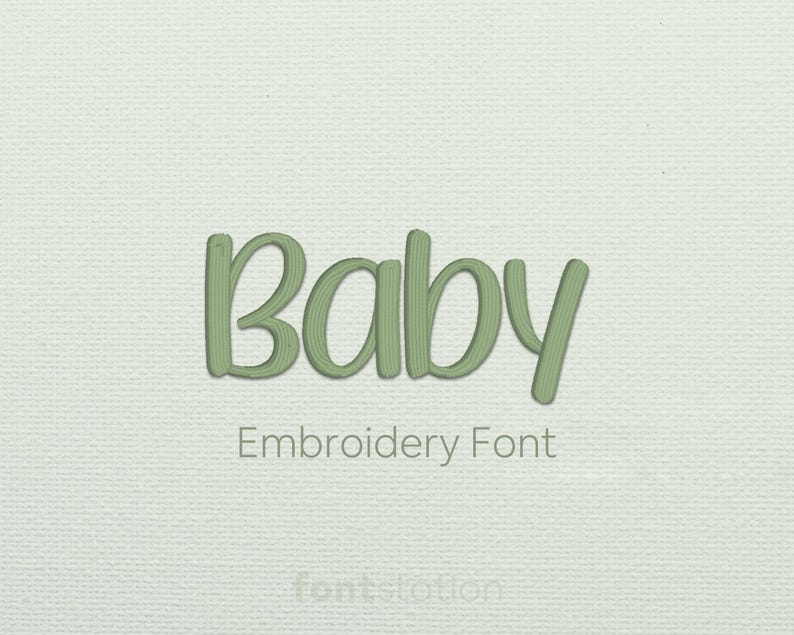 Main image of the Baby embroidery font created by FontStation
